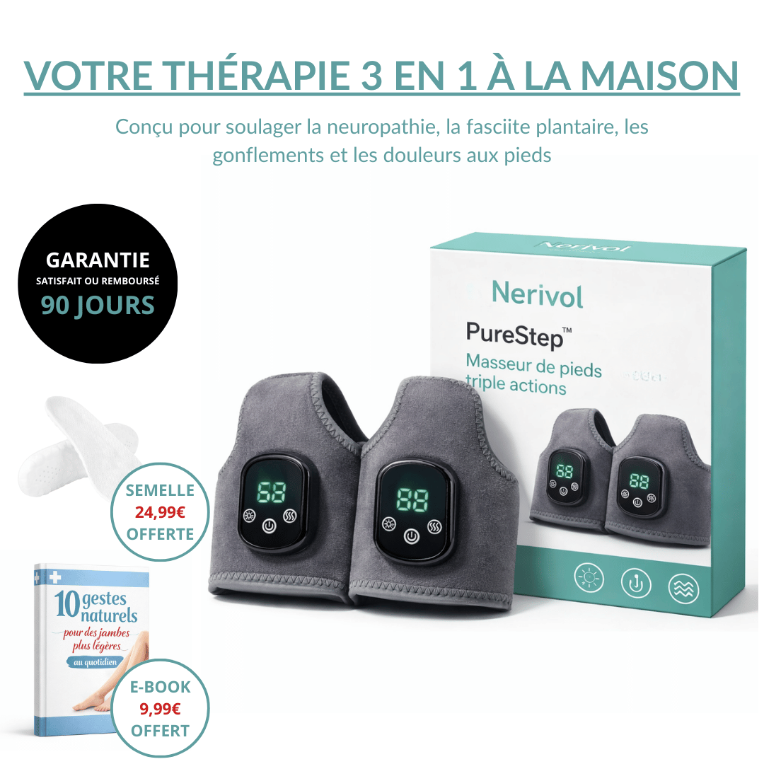 PureStep™ - Masseur de pieds à triple actions
