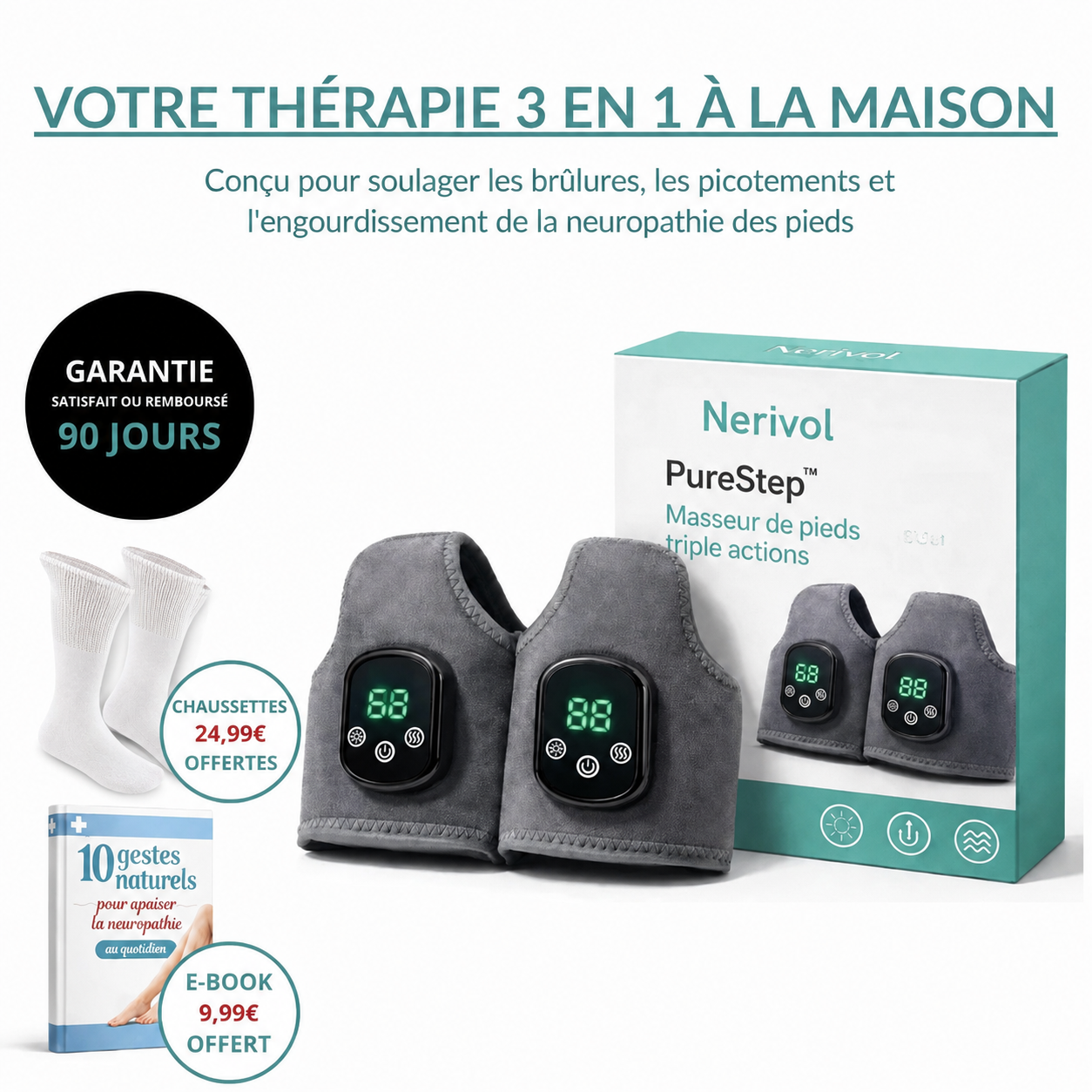 Purestep - Triple-action Plantar Neuropathy Massager