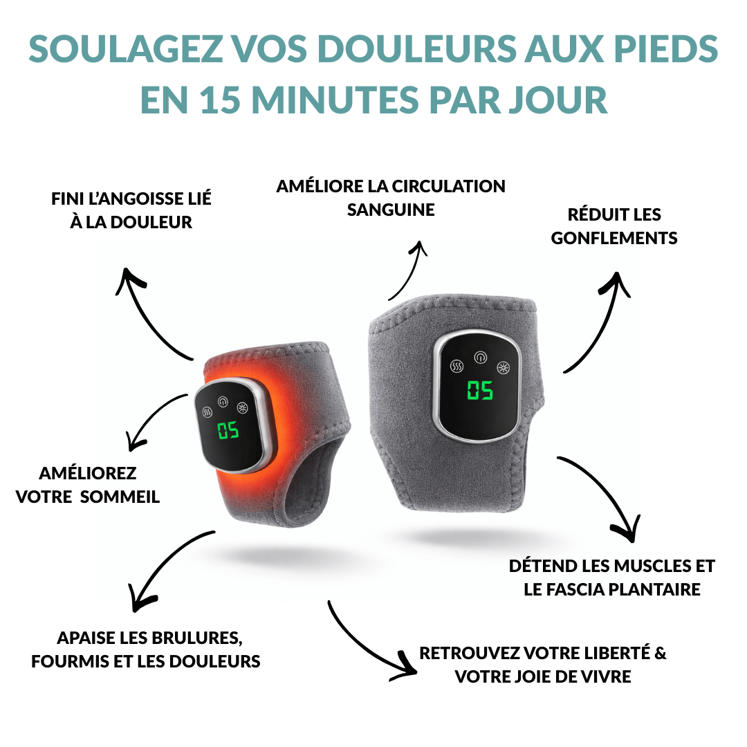 PureStep™ - Masseur de pieds à triple actions