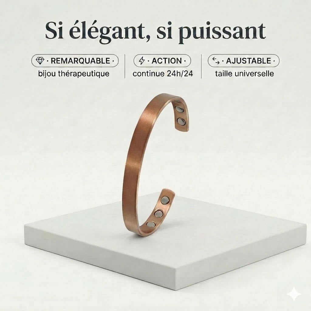Bracelet en cuivre magnétique
